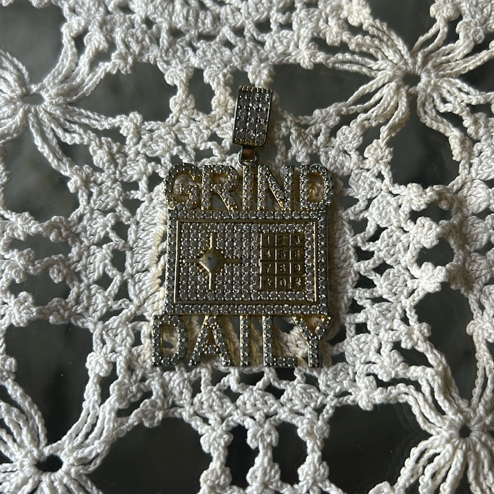 “Grind Daily” Diamond Pendent